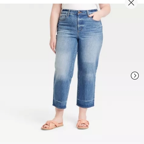 NWTSuper-High Rise Vintage Straight Jeans - Universal Thread™ Medium Wash SZ 8R - Picture 4 of 9